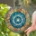 Ocean Wave Nautilus Shell Stained Glass Seashell Starfish Pearl - Beach Decor Gift Stained Glass Suncatcher - 2