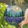 Towering Lupine Wildflowers Majestic Mountain Range Radiant Sun Tiffany Stained Glass Artwork Stained Glass Suncatcher - 2