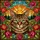 Tabby Cat Emerald Eyes Roses Tiffany Glass Art - Detailed Mosaic Sunset Landscape Decor Stained Glass Suncatcher - 5