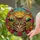Tabby Cat Emerald Eyes Roses Tiffany Glass Art - Detailed Mosaic Sunset Landscape Decor Stained Glass Suncatcher - 2