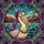Majestic Pelican Purple Turban Stained Glass Tiffany Mosaic Jewel Tone Landscape Art Stained Glass Suncatcher - 5