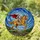 Knight on Golden Horse Stained Glass Art - Tiffany Style Jewel Tone Medieval Knight Stained Glass Suncatcher - 1