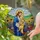 Jesus Christ Golden Retriever Stained Glass Wildflowers Hills Art - Tiffany Glass Style Stained Glass Suncatcher - 2