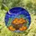 Rustic Crate Pumpkins Night Sky Crescent Moon Tiffany Stained Glass Autumn Decor Fall Harvest Gift Stained Glass Suncatcher - 1