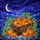 Rustic Crate Pumpkins Night Sky Crescent Moon Tiffany Stained Glass Autumn Decor Fall Harvest Gift Stained Glass Suncatcher - 5