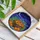 Rustic Crate Pumpkins Night Sky Crescent Moon Tiffany Stained Glass Autumn Decor Fall Harvest Gift Stained Glass Suncatcher - 3