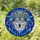 Majestic Wolf Head Stained Glass Mosaic Art - Geometric Crown Translucent Jewel Tones Stained Glass Suncatcher - 1