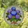 Vibrant Hydrangea Blossoms Tiffany Stained Glass Jewel Tones Mosaic Crackled Stained Glass Suncatcher - 1
