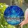 Winter Village Starry Night Sky Stained Glass Church Spire Cosmic Snow Art Decor Stained Glass Suncatcher - 2