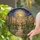 Stained Glass Desert Night Scene - Golden Full Moon, Saguaro Cactus, Mountain View Stained Glass Suncatcher - 2