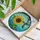 Iridescent Hummingbird Golden Sunflower Stained Glass - Tiffany Style Jewel Tone Mosaic Art Stained Glass Suncatcher - 3