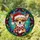 Chihuahua Dog Santa Hat Scarf Stained Glass Jewel Tone Mosaic - Christmas Holiday Gift Stained Glass Suncatcher - 1