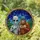 Grey Alien Bigfoot Heart Hands Stained Glass Starry Night Sky Tiffany Art Gift Stained Glass Suncatcher - 1