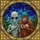 Grey Alien Bigfoot Heart Hands Stained Glass Starry Night Sky Tiffany Art Gift Stained Glass Suncatcher - 5
