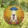 Chihuahua Dog UFO Abduction Wildflowers Stained Glass Cosmic Rays Glowing Jewel Tones Stained Glass Suncatcher - 1