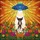 Chihuahua Dog UFO Abduction Wildflowers Stained Glass Cosmic Rays Glowing Jewel Tones Stained Glass Suncatcher - 5