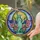 Statue of Liberty American Flag 1776 - Independence Day Patriotic Gift for Veterans Stained Glass Suncatcher - 2