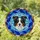 Border Collie Australian Shepherd Dog Stained Glass Mosaic - Tiffany Style Pet Gift Stained Glass Suncatcher - 1