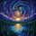 Stained Glass Mountain Lake Landscape Forest Celestial Sky Twilight Glowing Jewel Tones Stained Glass Suncatcher - 5