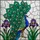 Majestic Peacock Tiffany Stained Glass Style with Iridescent Tail & Purple Yellow Irises Stained Glass Suncatcher - 5