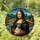 Mona Lisa Pug Intricate Stained Glass Art - Tiffany Style River Valley Landscape Stained Glass Suncatcher - 1