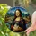 Mona Lisa Pug Intricate Stained Glass Art - Tiffany Style River Valley Landscape Stained Glass Suncatcher - 2