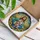 Jesus Christ Tabby Cat Sunflowers - Tiffany Glass Style Glowing Jewel Tones Stained Glass Suncatcher - 3