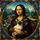 Intricate Tiffany Glass Mona Lisa Siamese Cat Renaissance Landscape Mosaic Art Stained Glass Suncatcher - 5