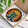 Western Cowboy Boots Stained Glass Art - Tiffany Blue Teal Golden Fiery Landscape Stained Glass Suncatcher - 3