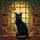 Black Cat Butterfly Bookshelf Stained Glass Window - Cat & Book Lover Gift Stained Glass Suncatcher - 5