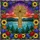 Golden Celtic Cross, Stained Glass Flowers, Pine Trees - Serene Water Landscape Night Sky Stained Glass Suncatcher - 5