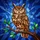 Long-Eared Owl Stained Glass Art on Gnarled Branch - Intricate Geometric Mosaic Sky Stained Glass Suncatcher - 5
