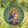 Virgin Mary Baby Jesus Stained Glass Christian Art, Golden Halos, Sunburst Mosaic Stained Glass Suncatcher - 1