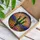 Saguaro Cactus Pink Bloom Desert Lotus Smaller Cacti Tiffany Glass Sunset Landscape Stained Glass Suncatcher - 3