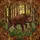 Shaggy Wild Boar Forest Art - Dappled Sunlight Tiffany Stained Glass Undergrowth Stained Glass Suncatcher - 5