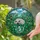 Siamese Cat Sleeping Curled Ivy Vines - Tiffany Glass Blue Sky Lush Green Garden Decor Stained Glass Suncatcher - 2