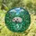 Siamese Cat Sleeping Curled Ivy Vines - Tiffany Glass Blue Sky Lush Green Garden Decor Stained Glass Suncatcher - 1