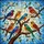 Tiffany Stained Glass Songbirds Mosaic Branches Blossoms - Luminous Window Decor Stained Glass Suncatcher - 5