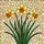 Three Daffodil Flowers Stained Glass Mosaic - Tiffany Style Floral Decor Jewel Tones Stained Glass Suncatcher - 5