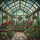 Stained Glass Greenhouse Interior Potted Plants Tiffany Style Luminous Mosaic Stained Glass Suncatcher - 5