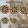 Tiffany Style Ruby Red Emerald Green Floral Medallion Stained Glass Starburst Mosaic Stained Glass Suncatcher - 4