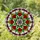 Tiffany Style Ruby Red Emerald Green Floral Medallion Stained Glass Starburst Mosaic Stained Glass Suncatcher - 1