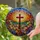 Tiffany Stained Glass Cross Wildflowers Radiant Sunset Sky - Intricate Jewel Tone Art Stained Glass Suncatcher - 2