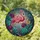 Graceful Flamingo Tropical Leaves Exotic Flowers - Tiffany Stained Glass Mosaic Design Stained Glass Suncatcher - 1