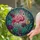 Graceful Flamingo Tropical Leaves Exotic Flowers - Tiffany Stained Glass Mosaic Design Stained Glass Suncatcher - 2