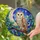 Barn Owl Stained Glass Tiffany Style - Jewel Tone Crescent Moon Starry Night Design Stained Glass Suncatcher - 2