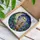 Barn Owl Stained Glass Tiffany Style - Jewel Tone Crescent Moon Starry Night Design Stained Glass Suncatcher - 3