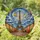 Eiffel Tower Paris City Avenue Tiffany Style Stained Glass Mosaic Sun-Moon Sky Decor Stained Glass Suncatcher - 1