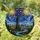 Majestic Stone Tower Fantastical Cityscape Night Lightning Bolt Tiffany Glass Style Stained Glass Suncatcher - 1
