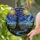 Majestic Stone Tower Fantastical Cityscape Night Lightning Bolt Tiffany Glass Style Stained Glass Suncatcher - 2